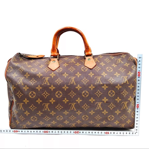 AUTH Louis Vuitton LV Handbag Tote Speedy 40 Brown Monogram - Picture 2 of 9
